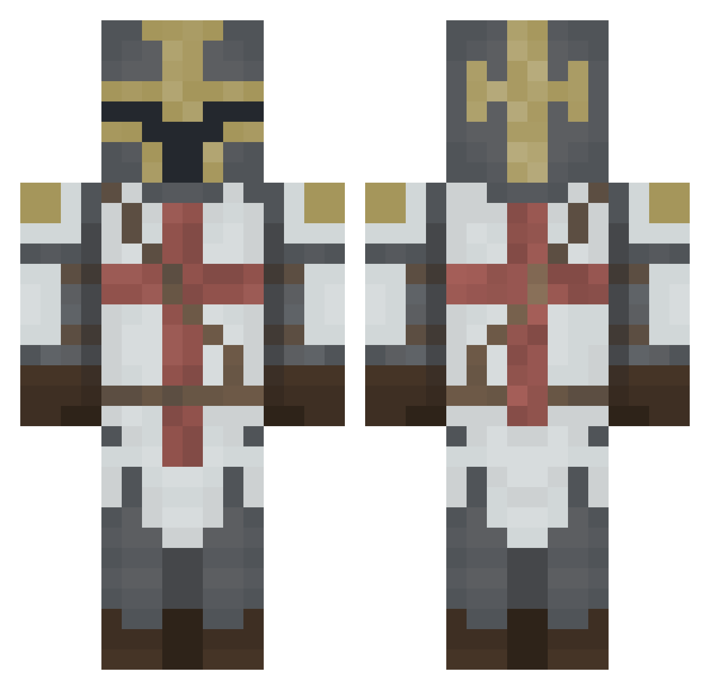 THE_MAN_2025 Minecraft skin, front and back view