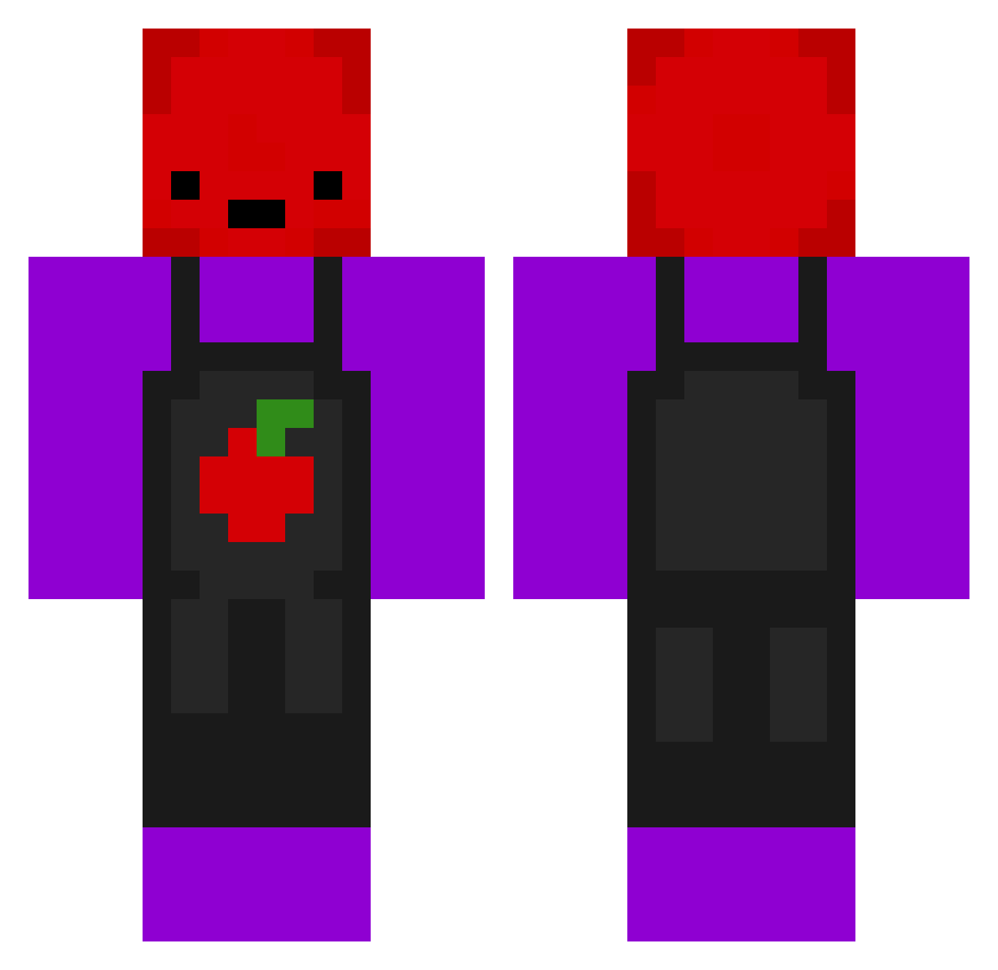 IwillOwneYou Minecraft skin, front and back view