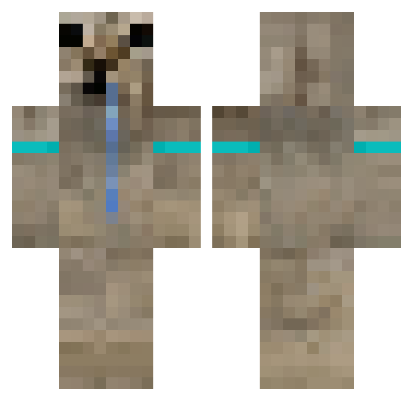 sobeukwonchik Minecraft skin, front and back view