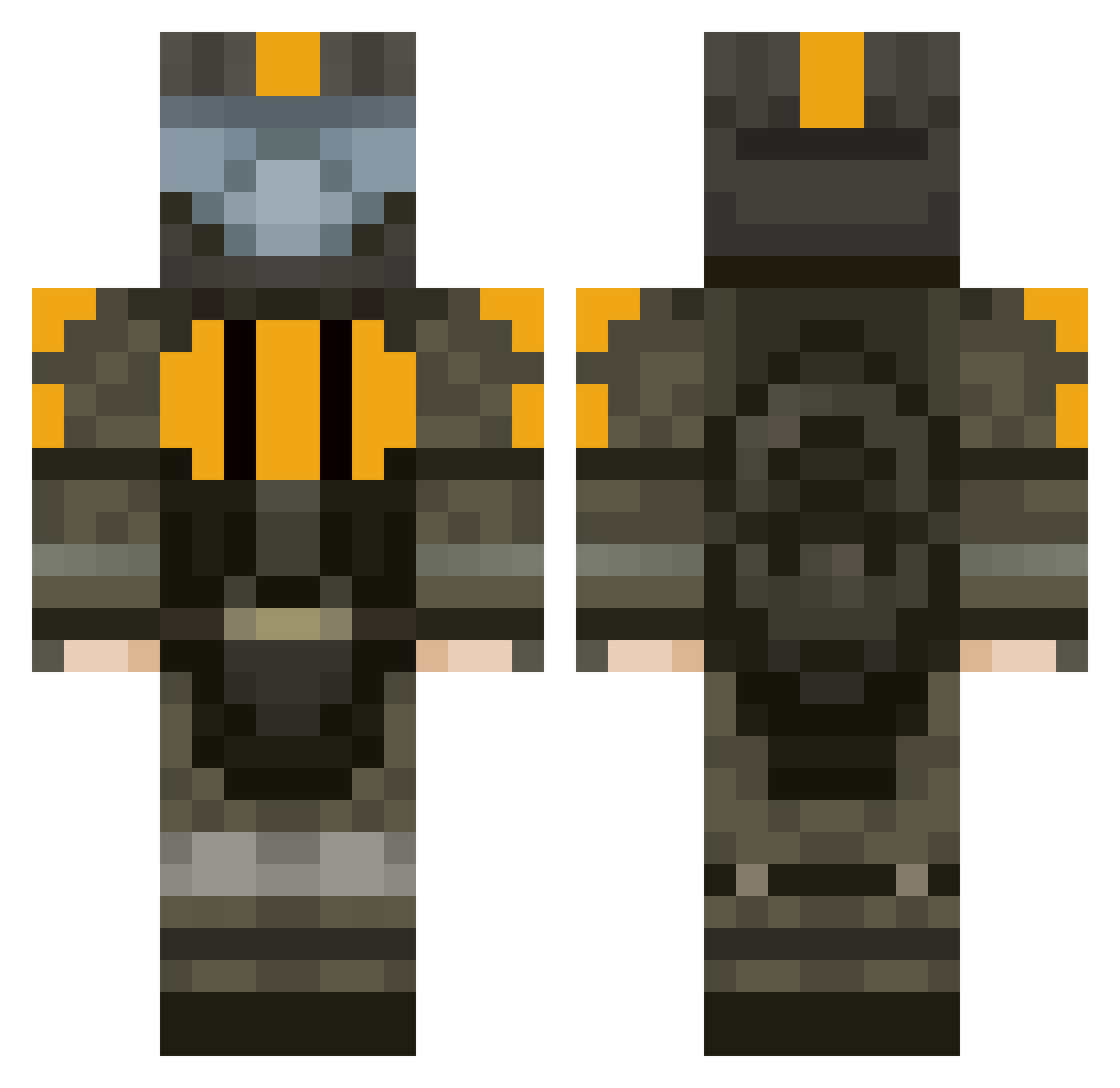Leaded_ Minecraft skin, front and back view