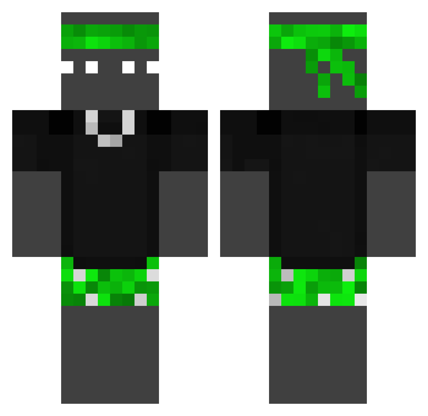 Zaron_ Minecraft skin, front and back view