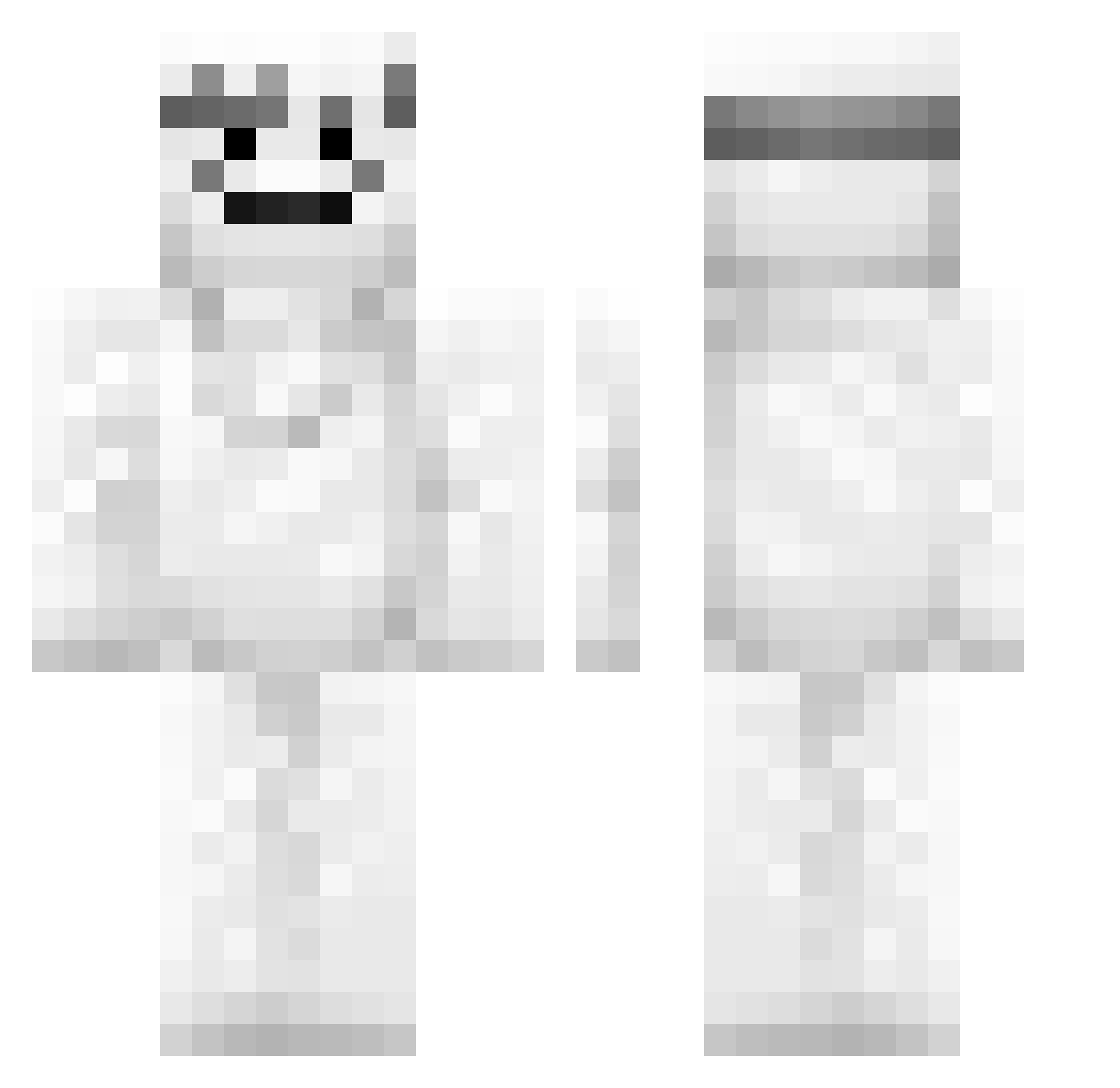 itoart Minecraft skin, front and back view