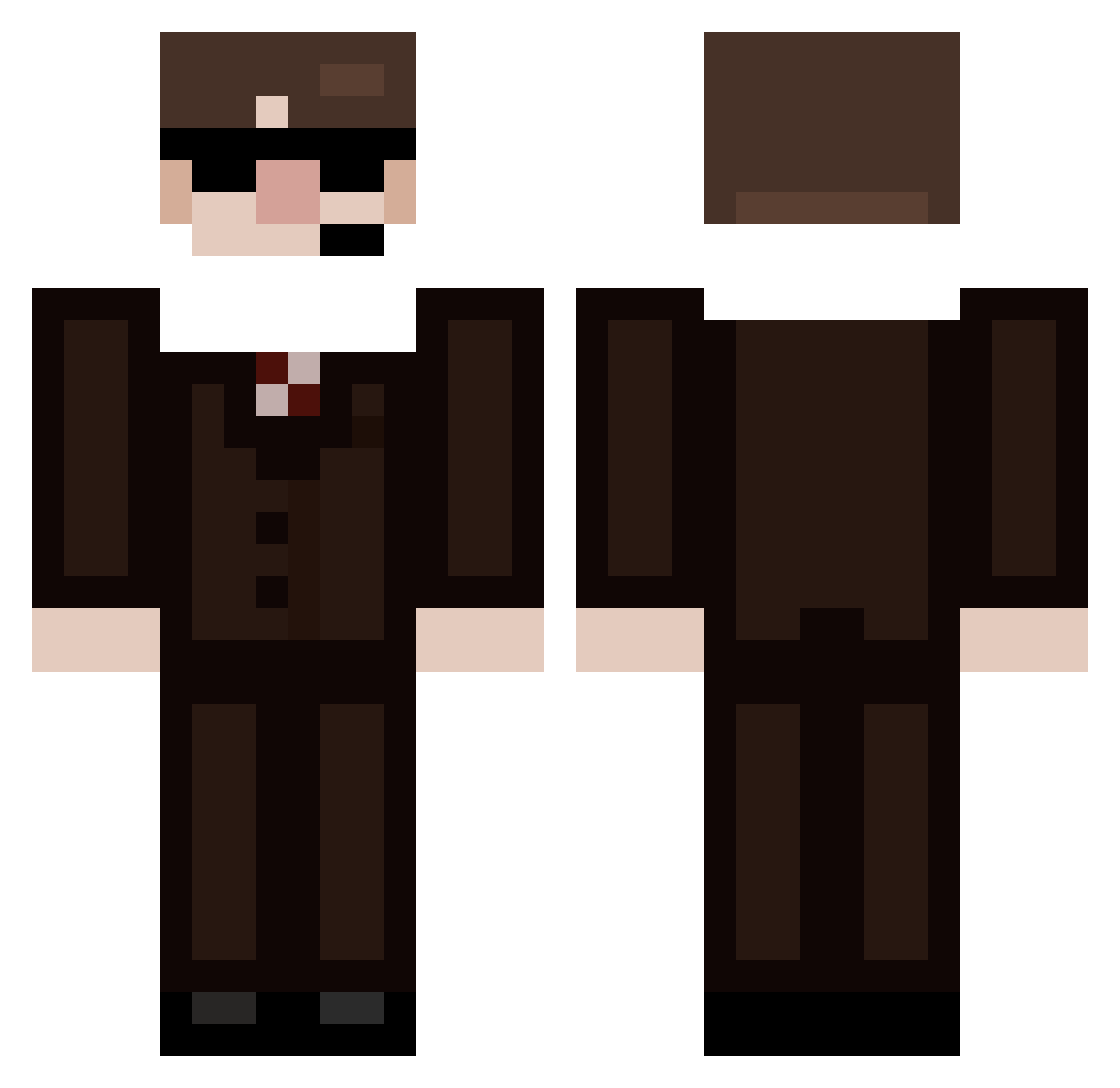 Totteeh Minecraft skin, front and back view