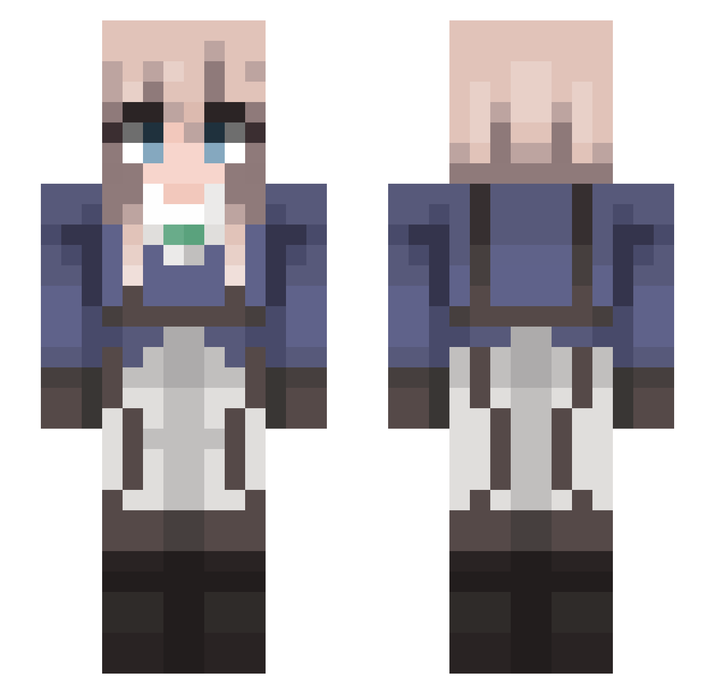 a_Katt_ Minecraft skin, front and back view