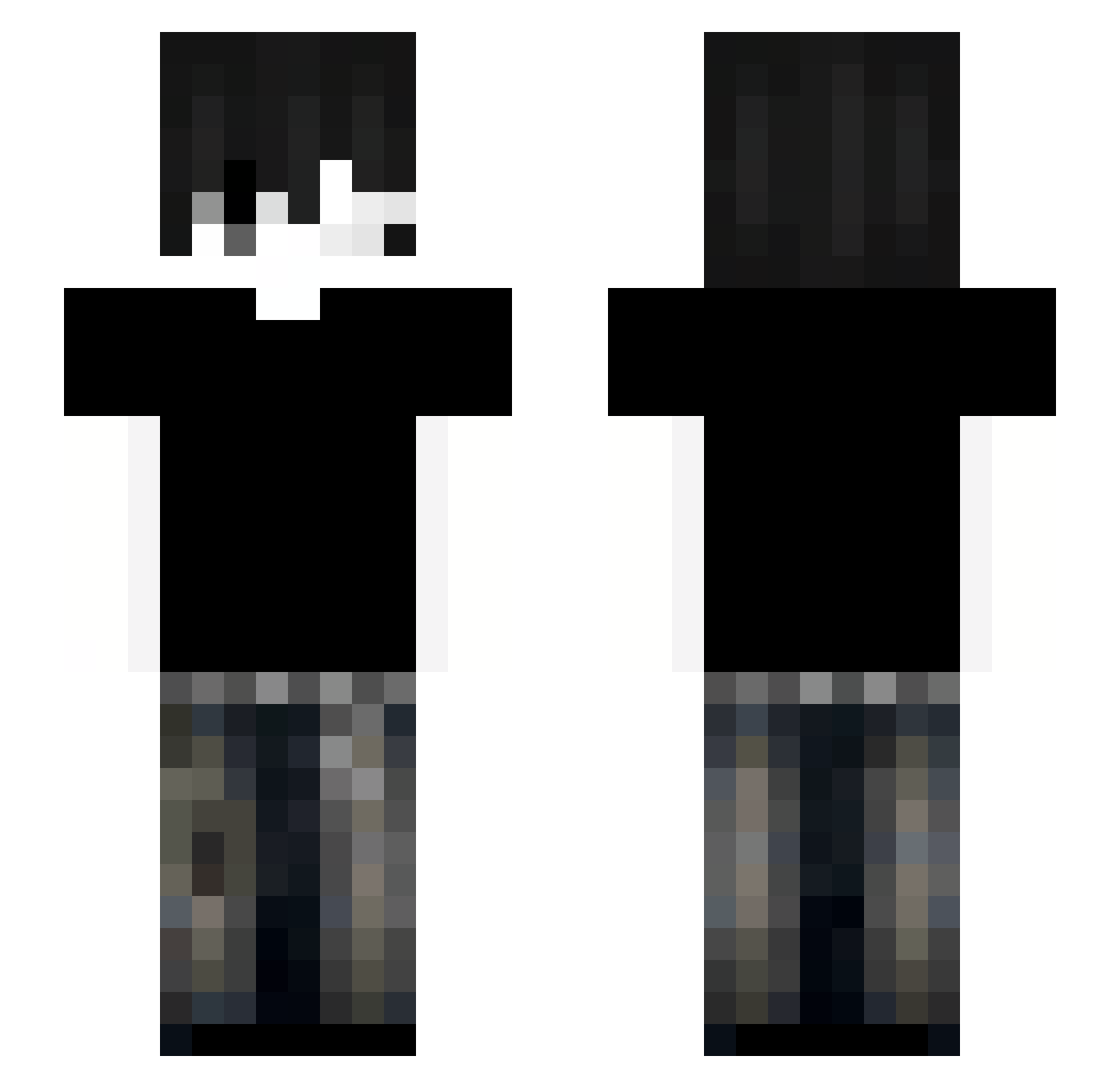 L1lam55 Minecraft skin, front and back view