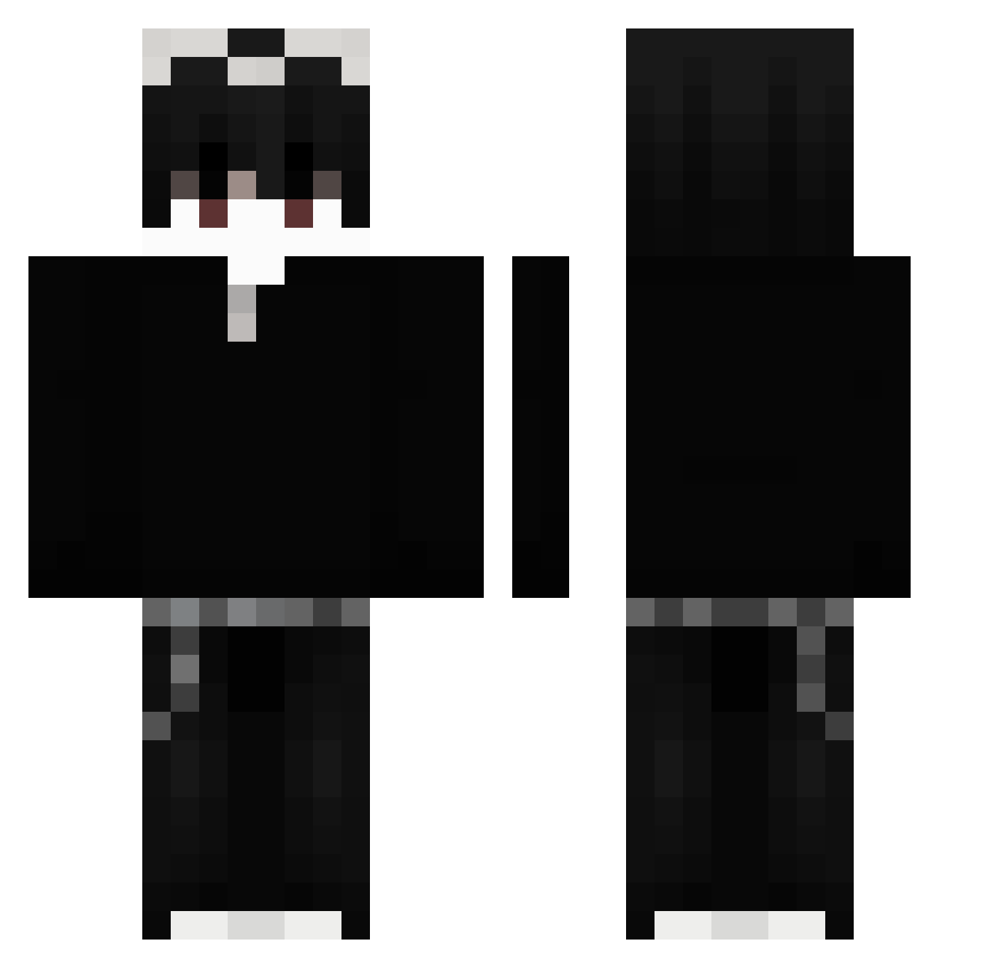 yrd3n Minecraft skin, front and back view