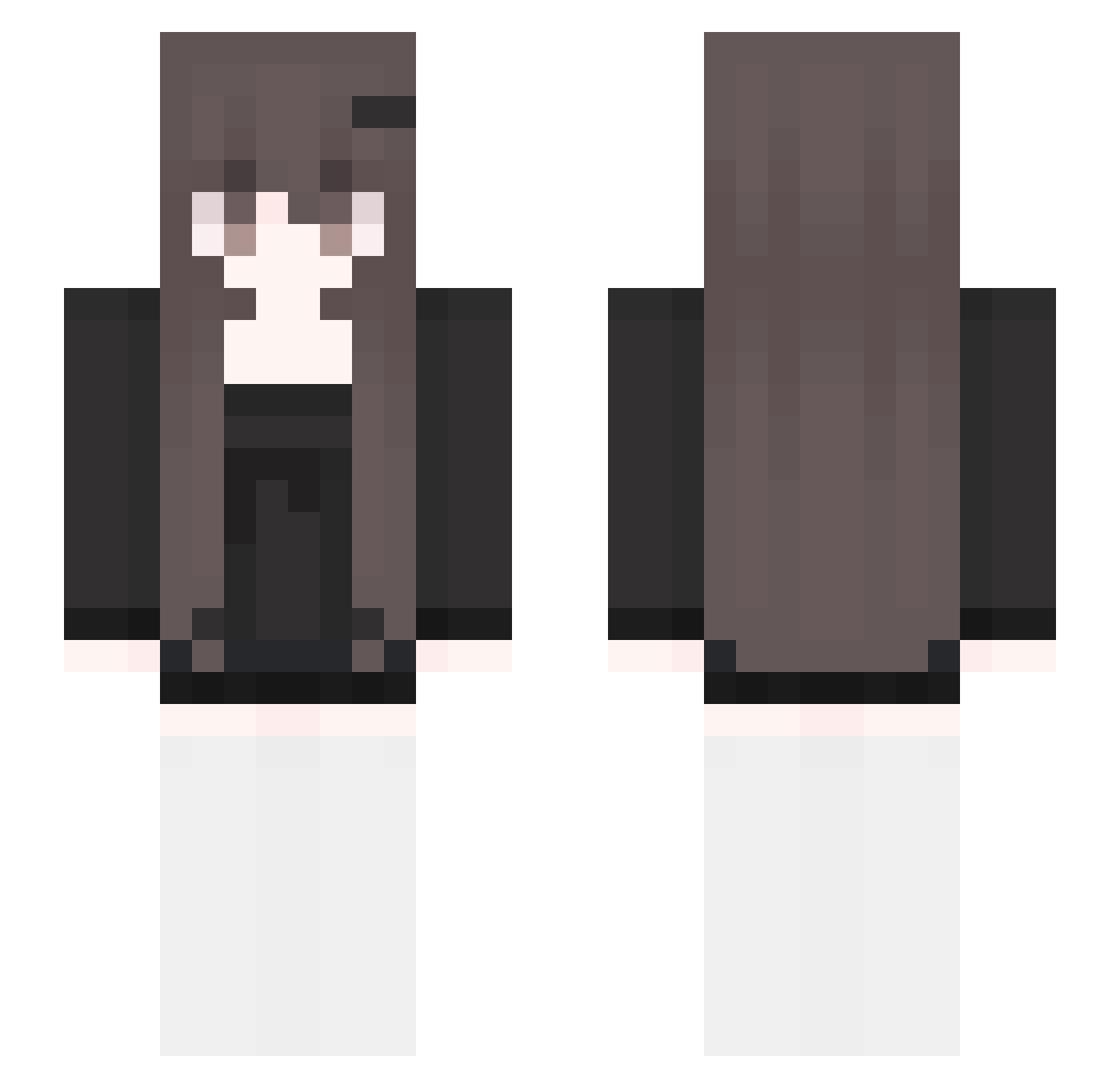 xKaRoLinv Minecraft skin, front and back view