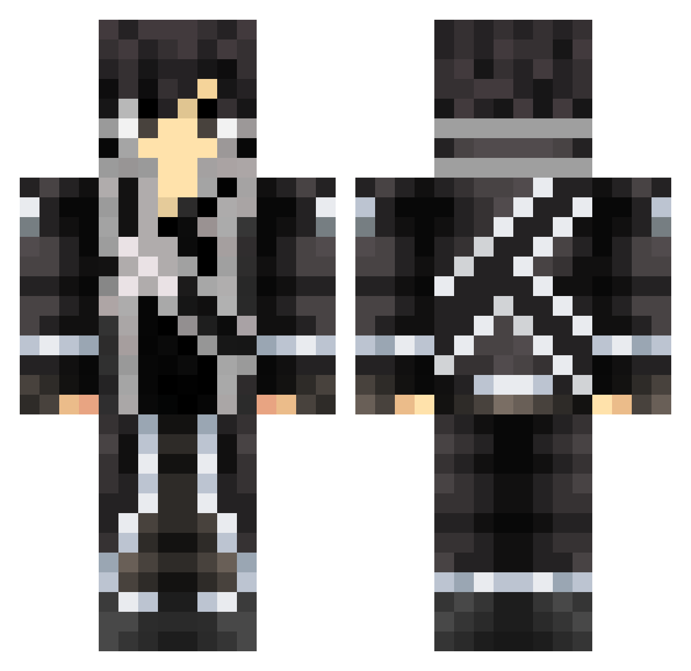 0nlyYT Minecraft skin, front and back view