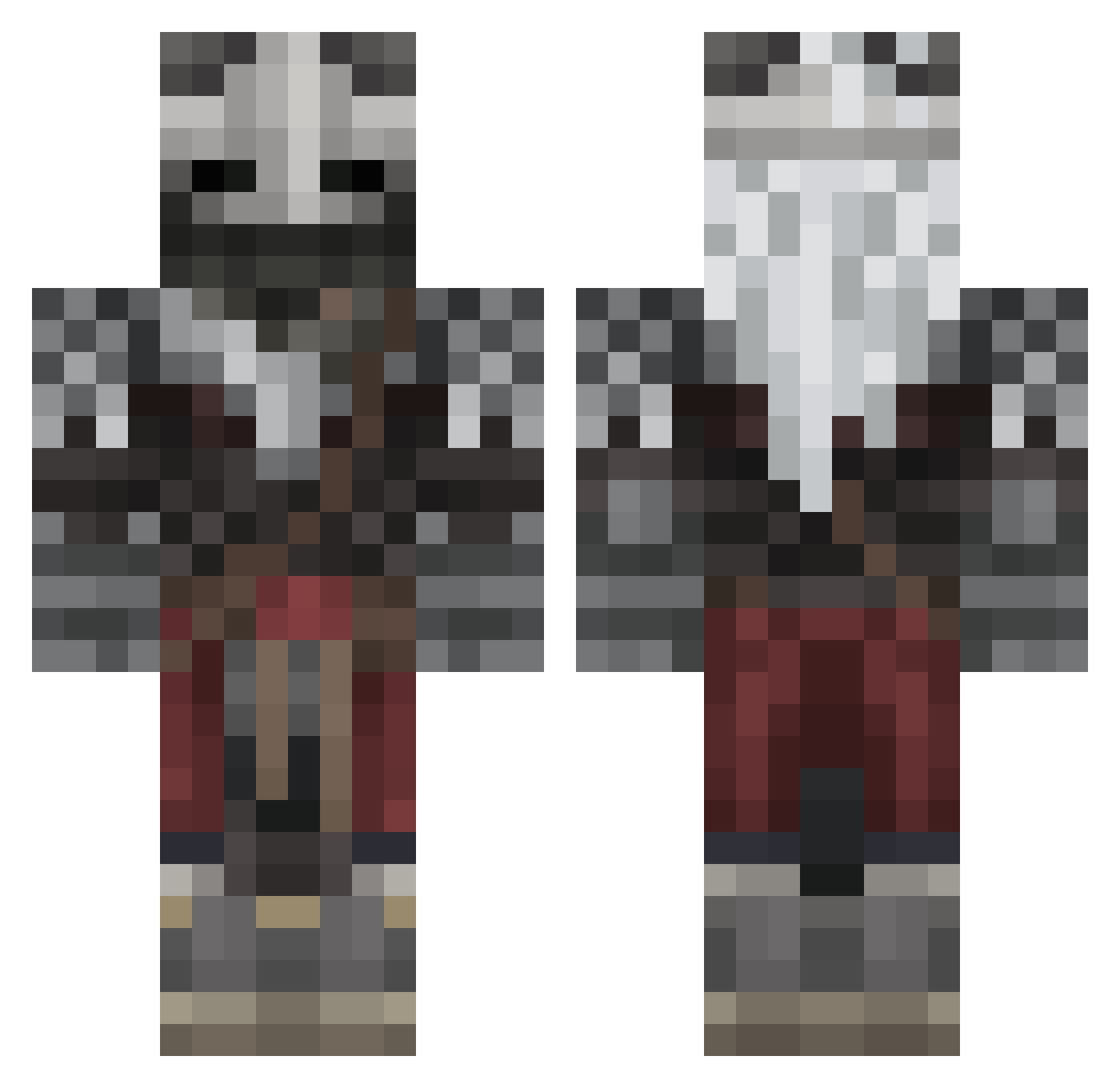 Etcoy11 Minecraft skin, front and back view