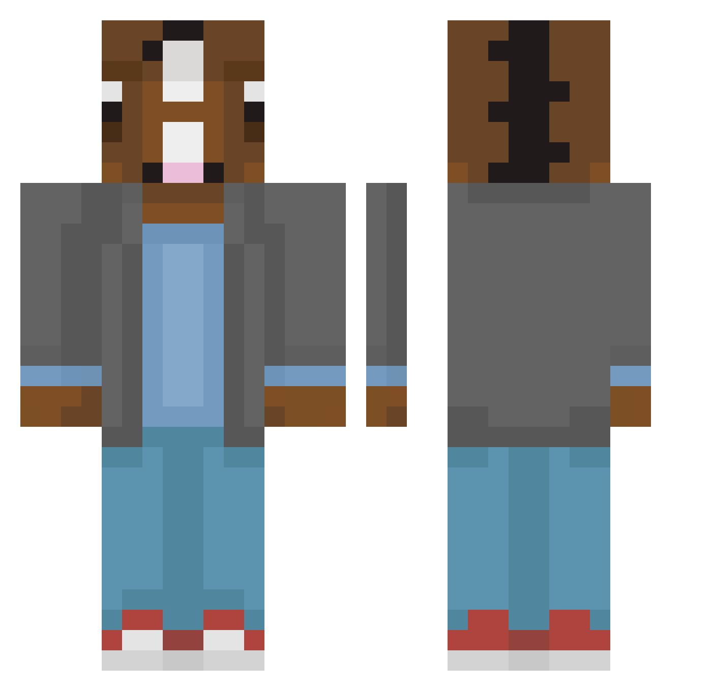 please_reply Minecraft skin, front and back view