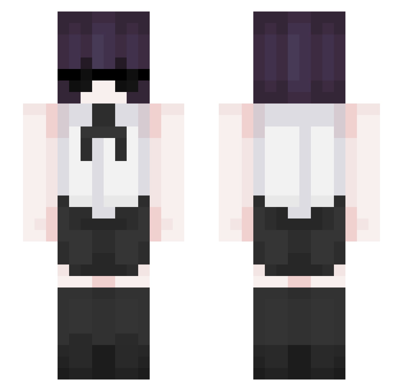 sa1amence Minecraft skin, front and back view