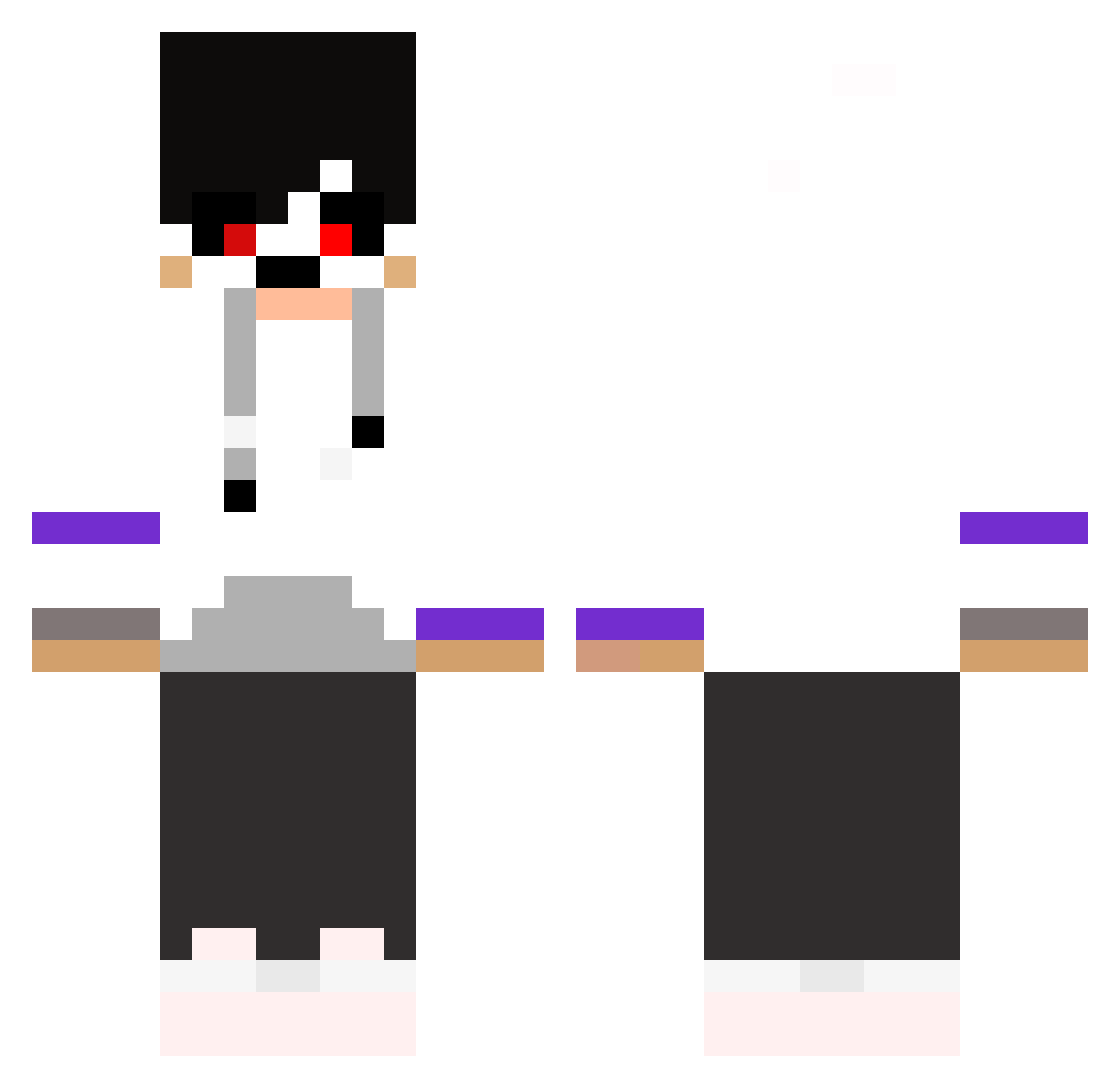 knuppy Minecraft skin, front and back view