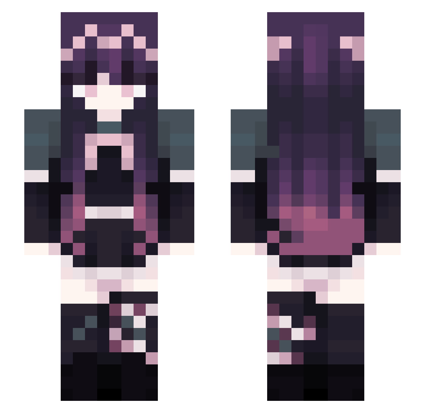 Sophish_ Minecraft skin, front and back view