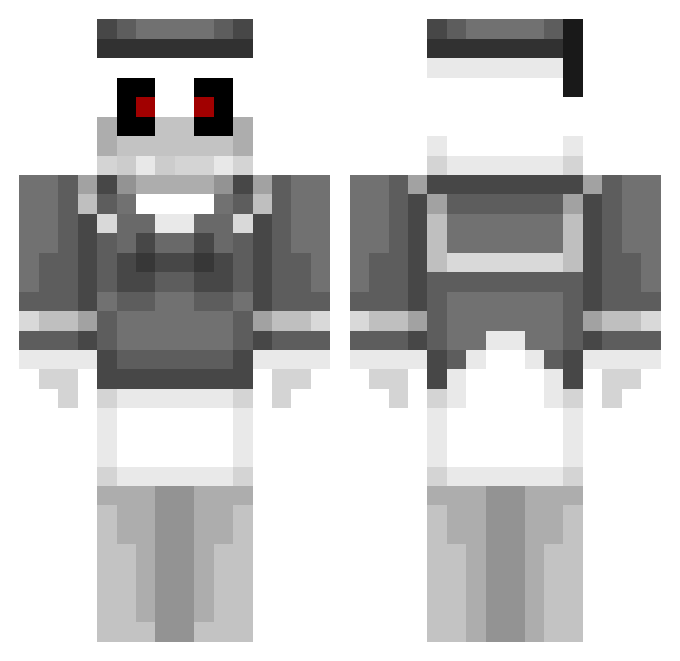 KsE_ Minecraft skin, front and back view