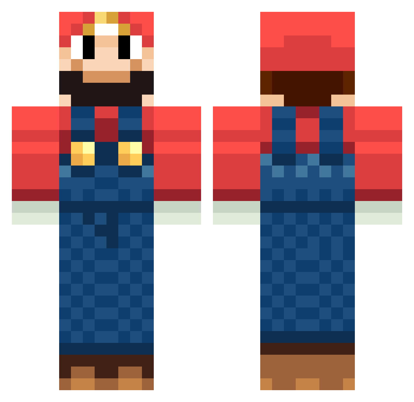 ProfessorDroga Minecraft skin, front and back view