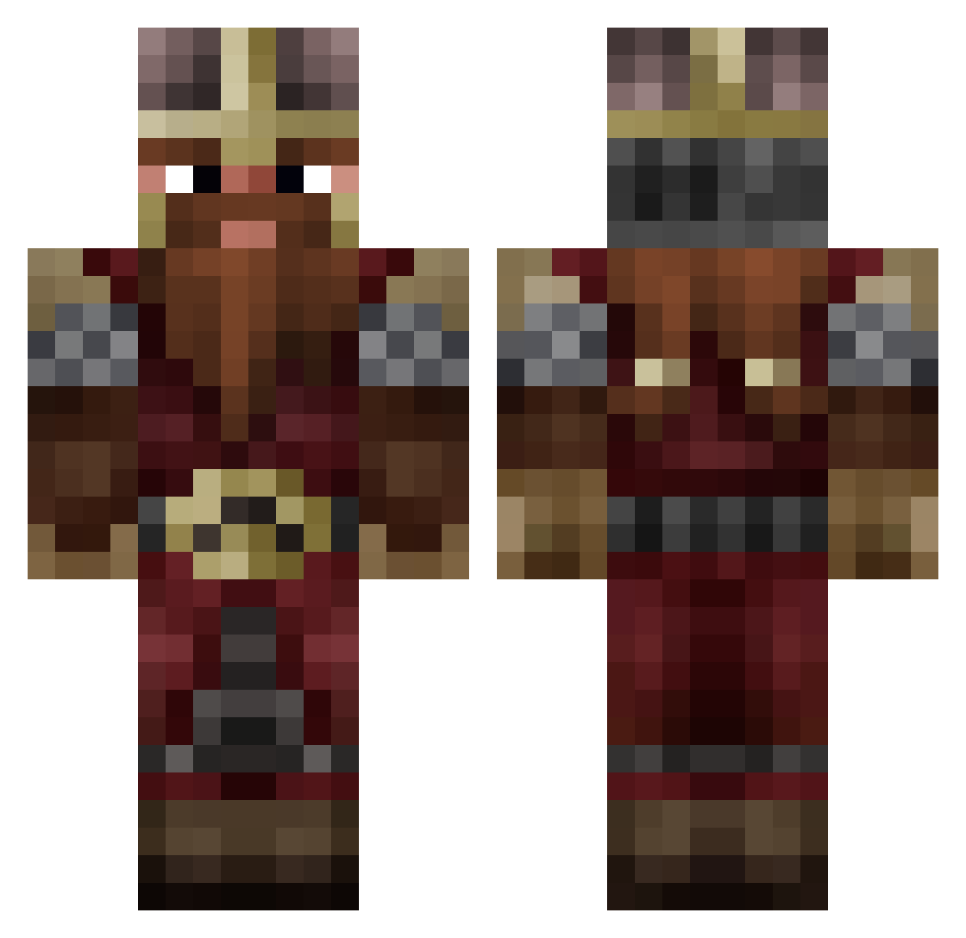 jacudaroca Minecraft skin, front and back view