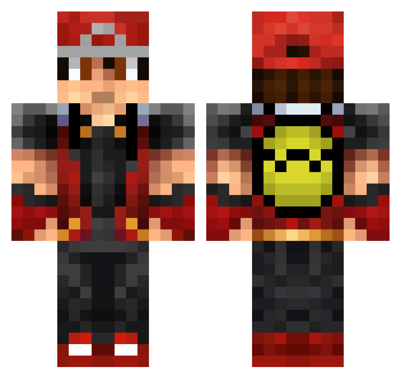 ChronicTronic Minecraft skin, front and back view