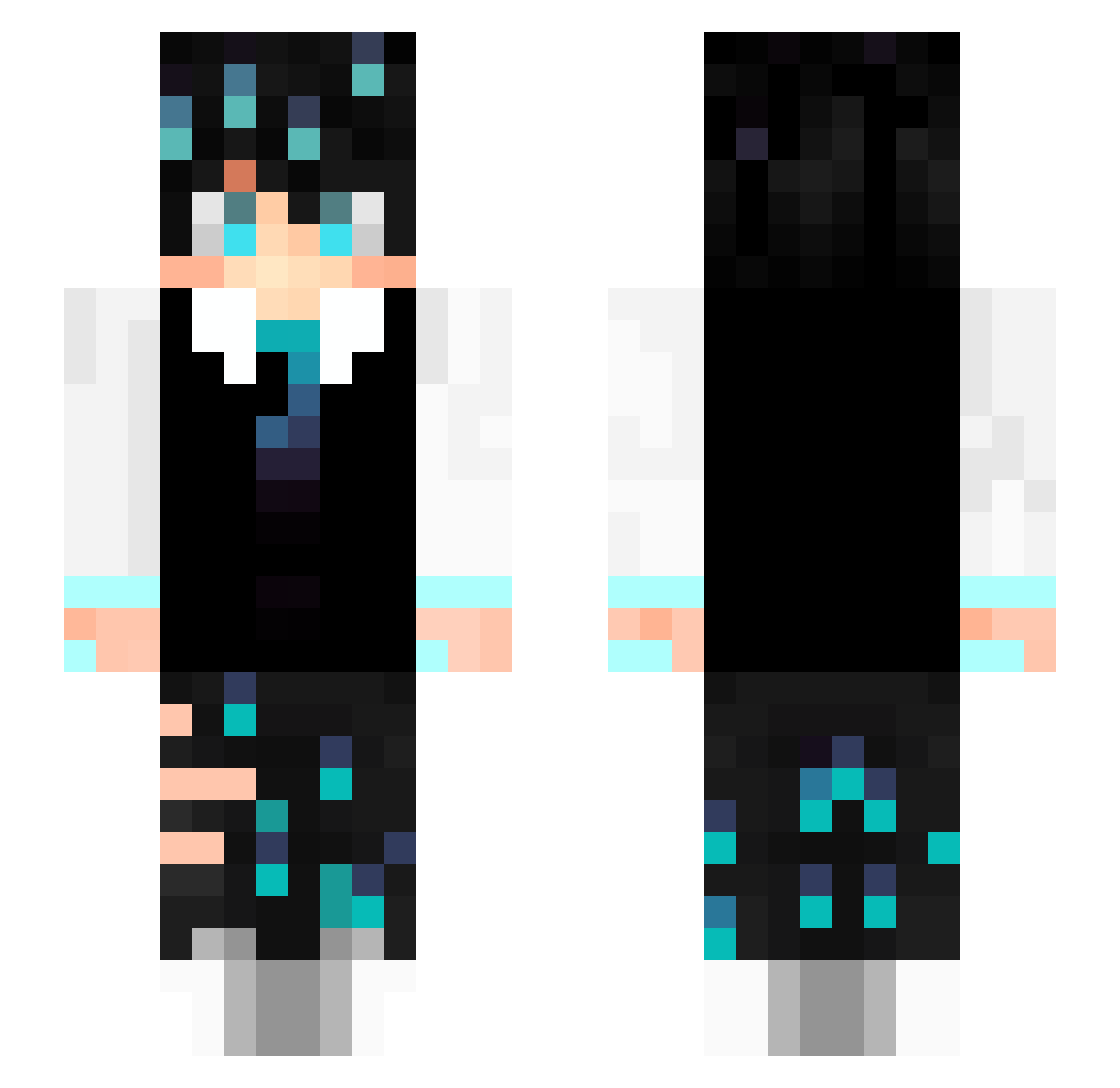 SujiLin Minecraft skin, front and back view
