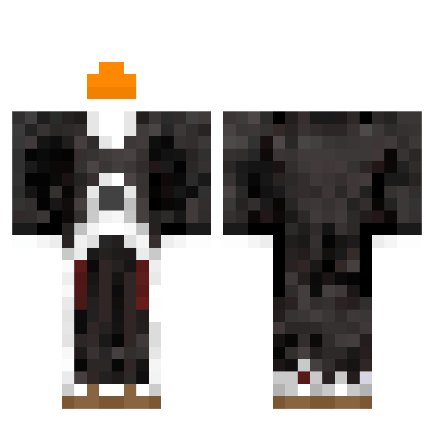 AustinWould Minecraft skin, front and back view