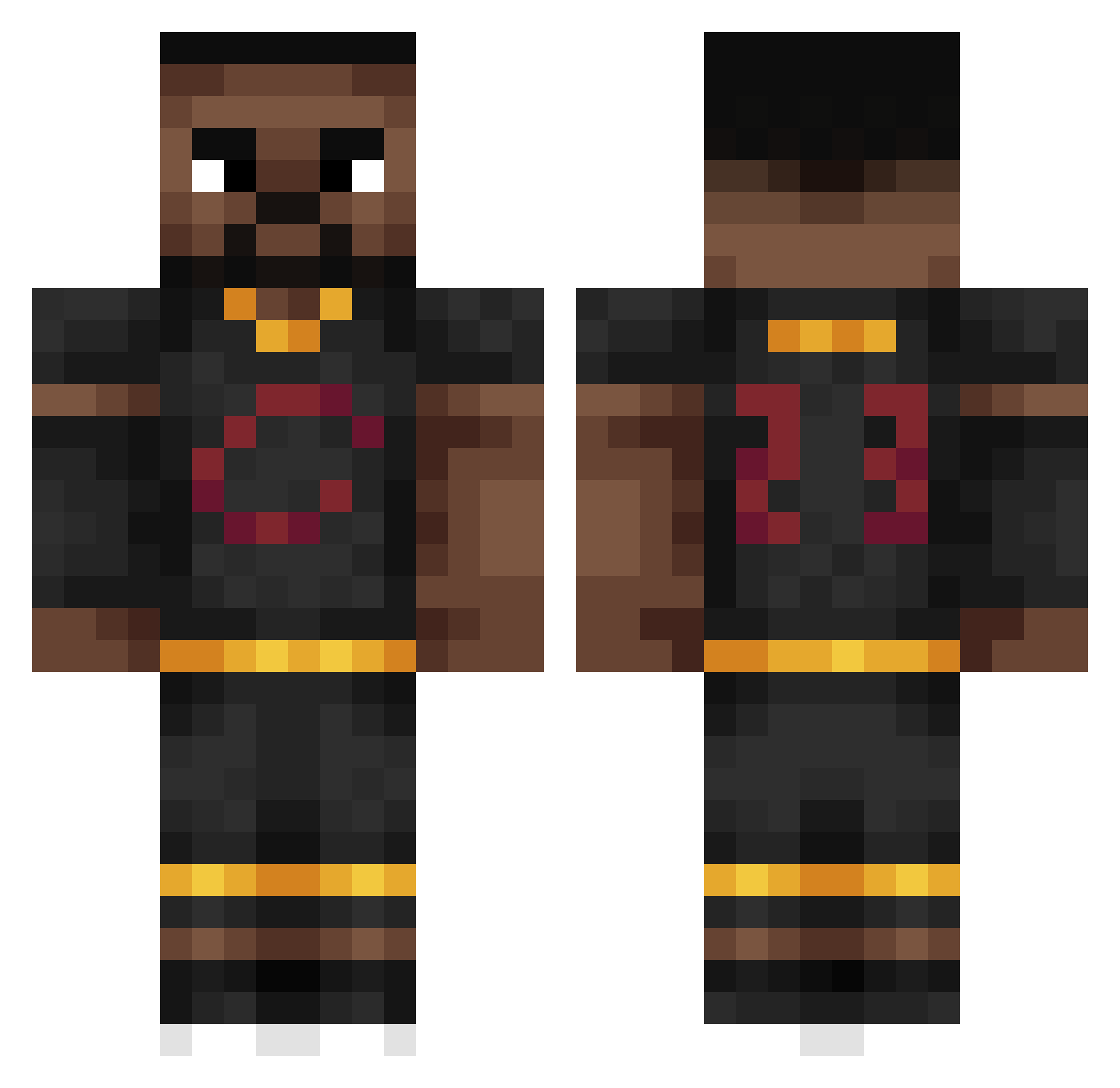 FrozenFries6969 Minecraft skin, front and back view