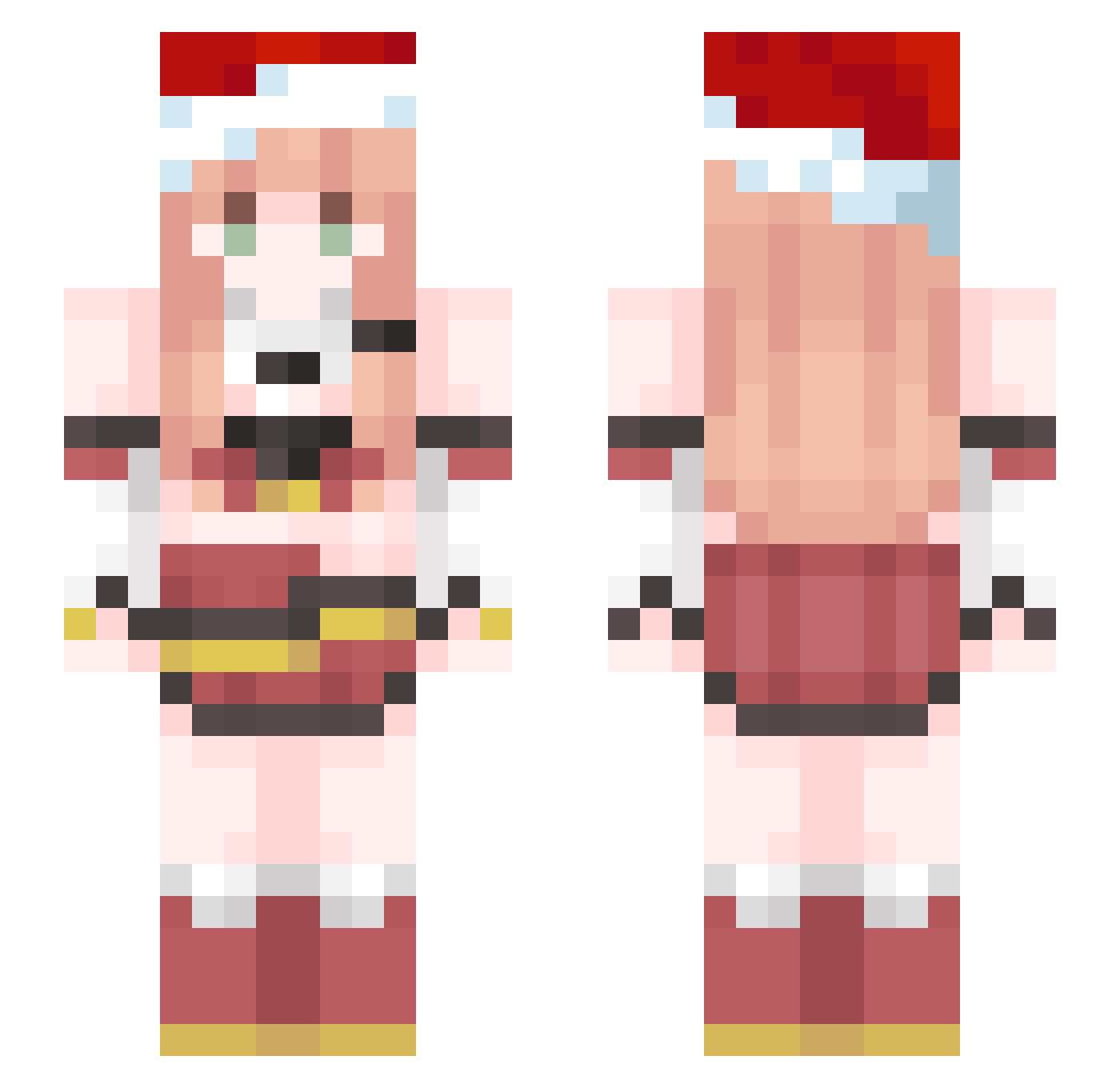 Syllus Minecraft skin, front and back view
