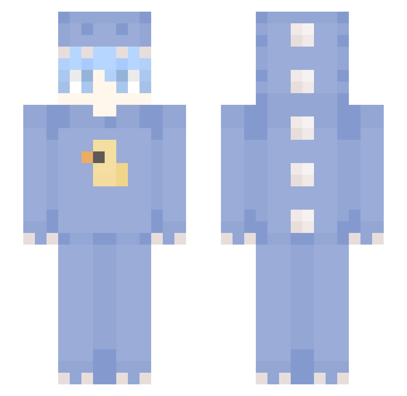 Kronix1226 Minecraft skin, front and back view