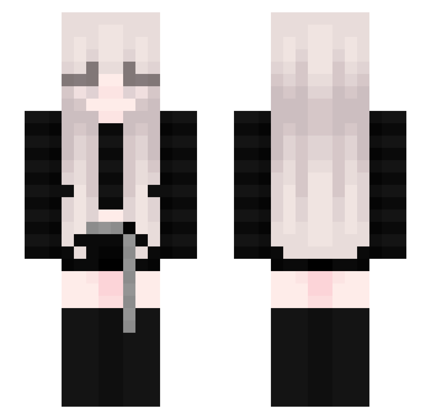 Mavolyn Minecraft skin, front and back view