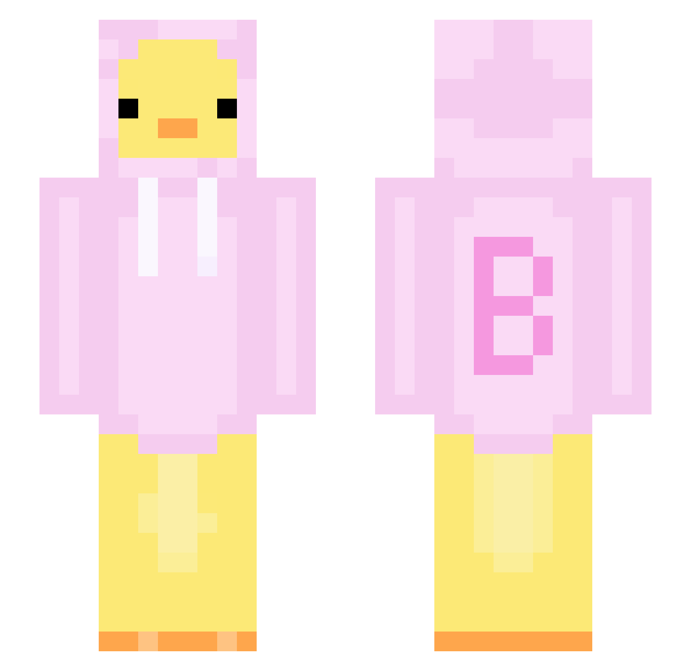 r1daniq Minecraft skin, front and back view