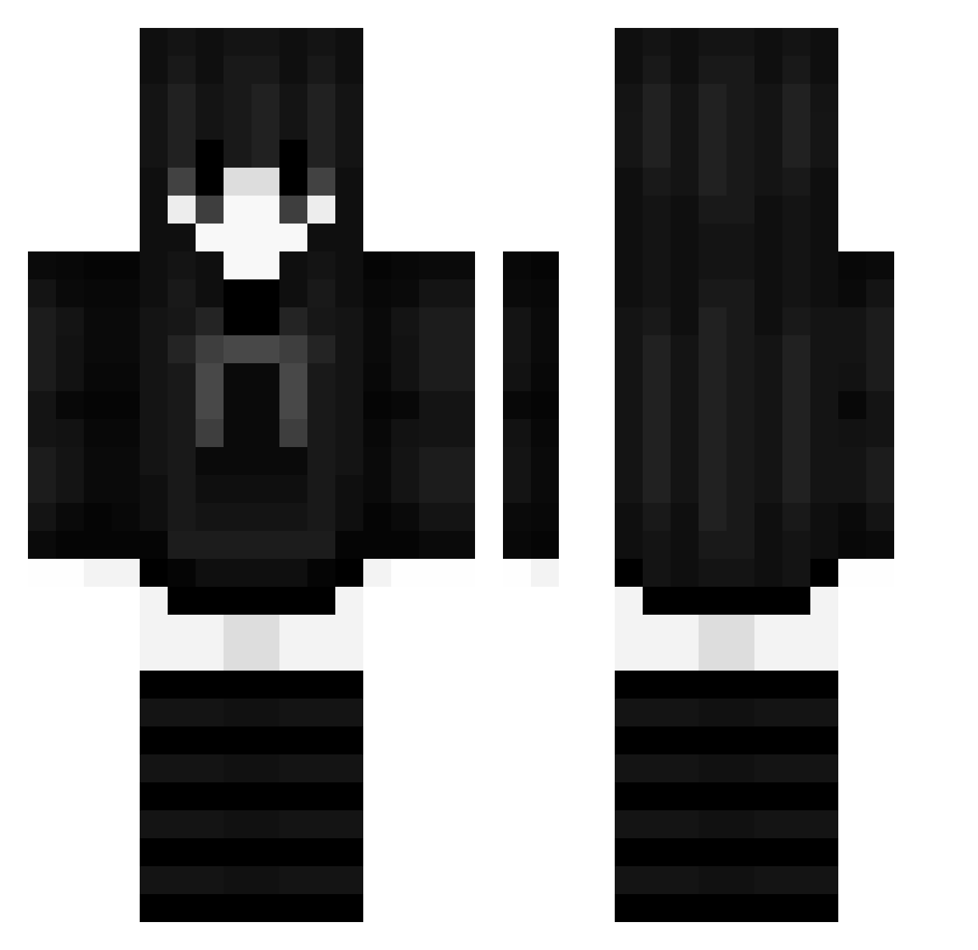 JJYYYY Minecraft skin, front and back view