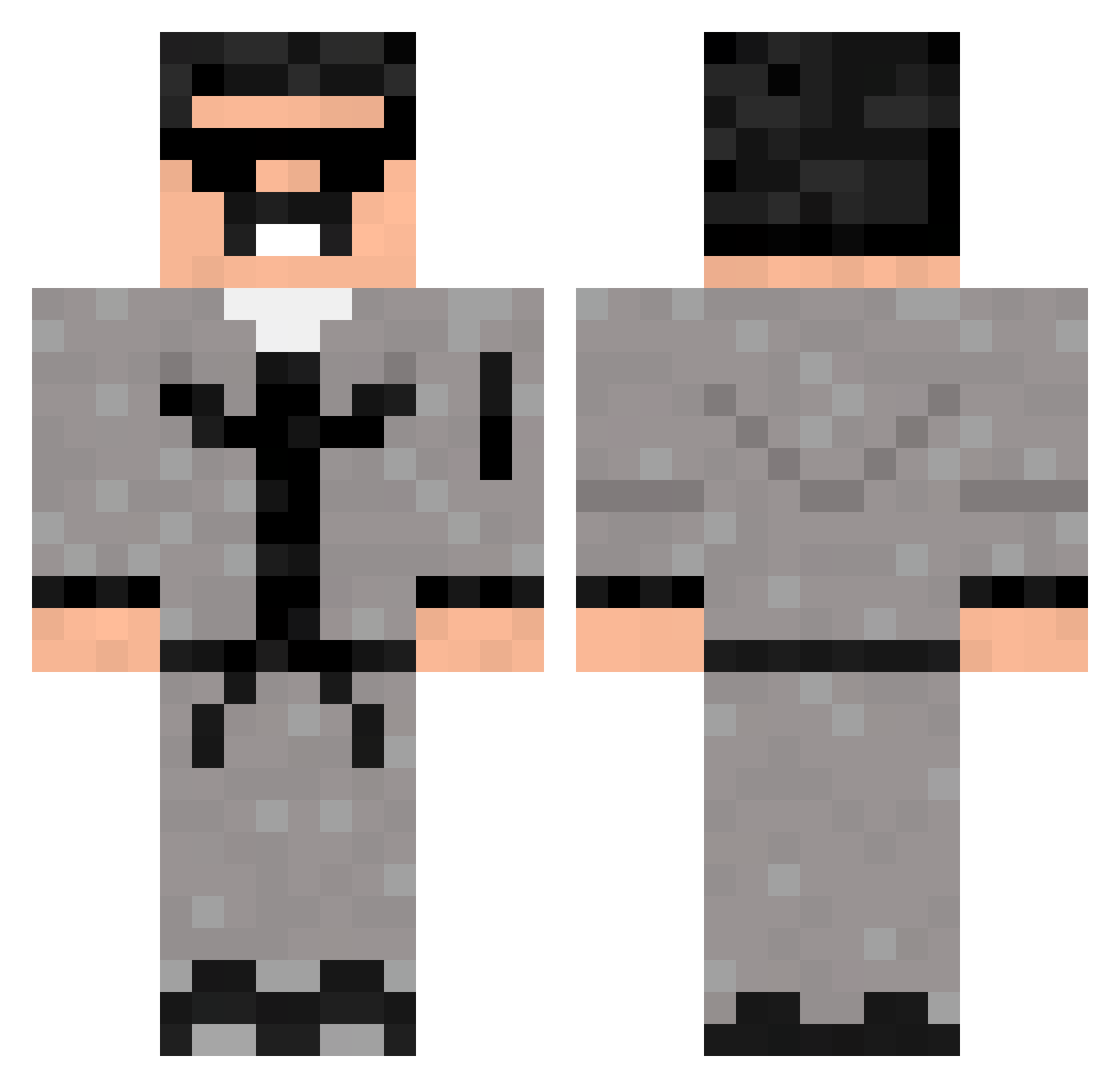 fresims Minecraft skin, front and back view