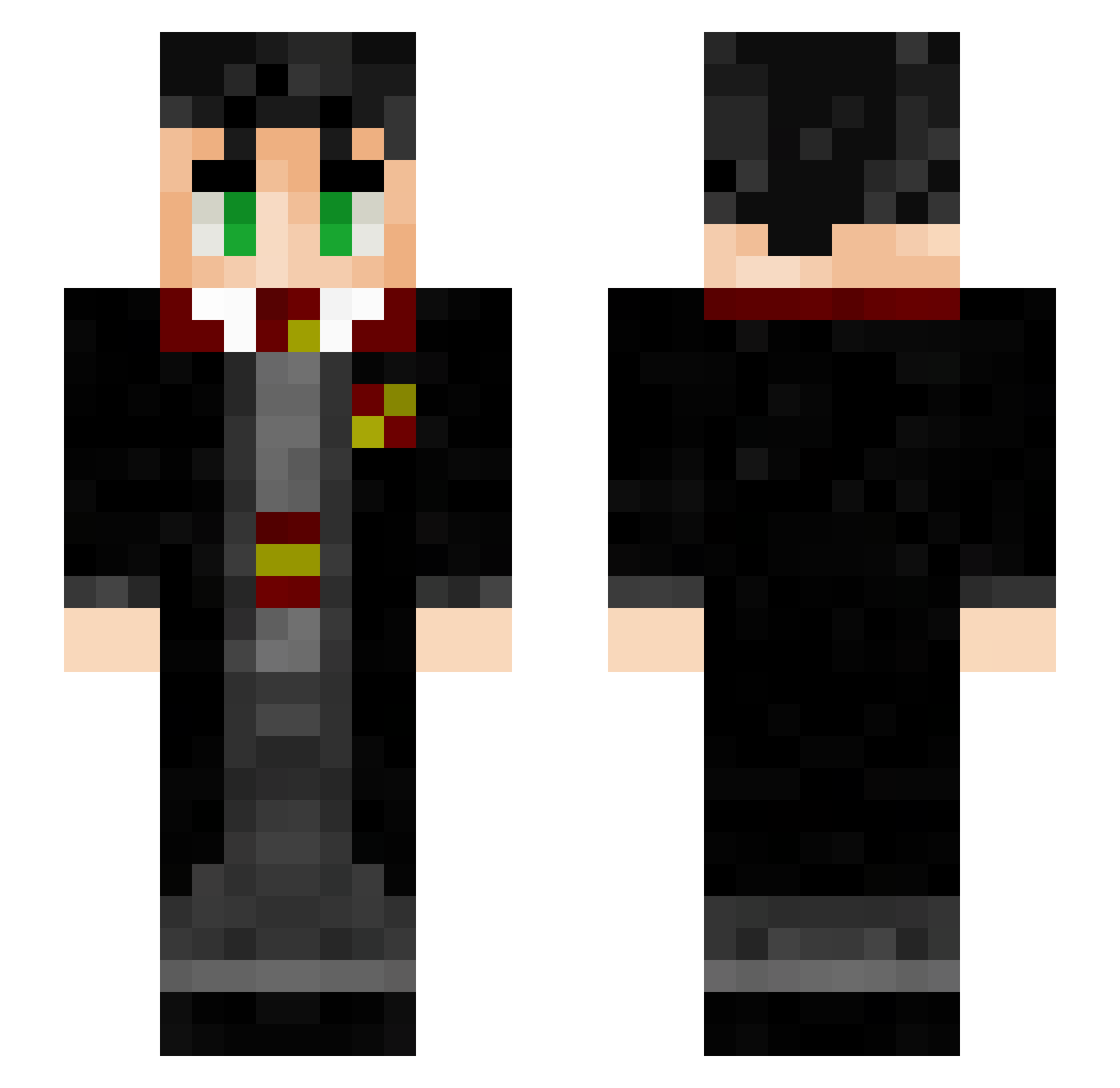 Accolyte Minecraft skin, front and back view