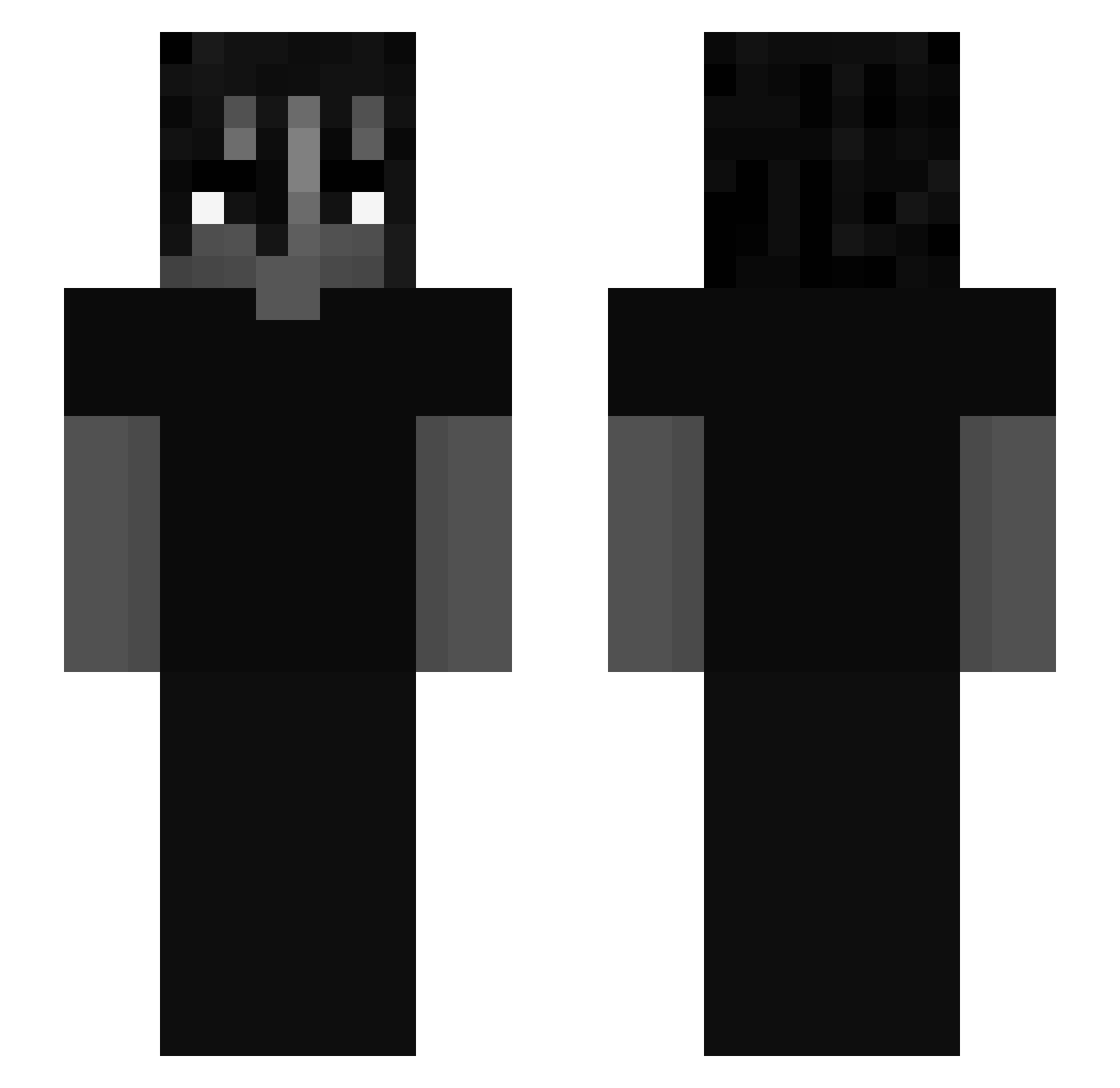 zilihu Minecraft skin, front and back view