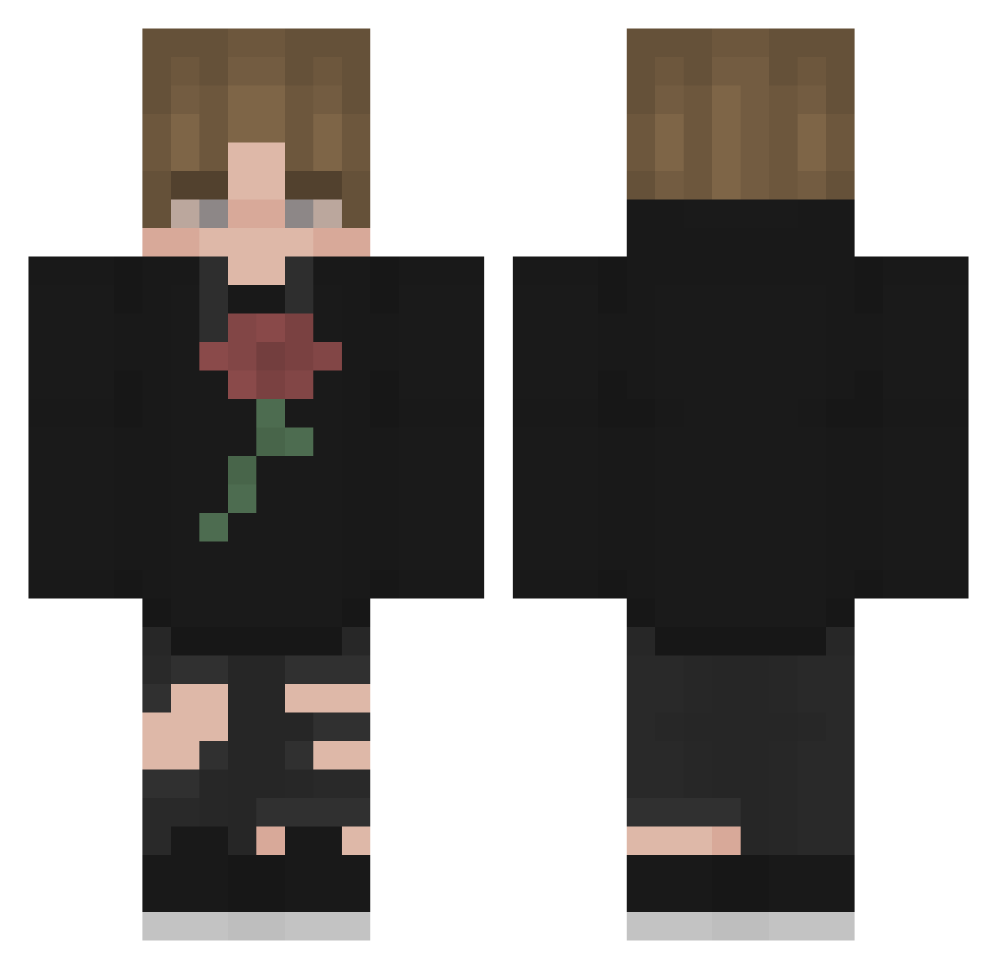 UR6C Minecraft skin, front and back view