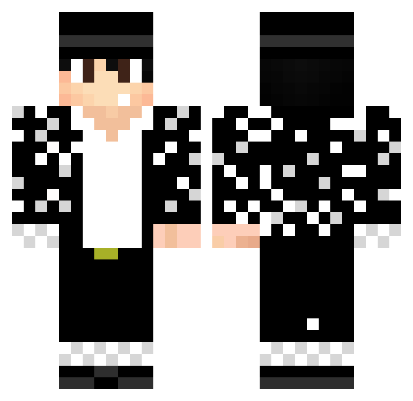 Billie__Jeans Minecraft skin, front and back view