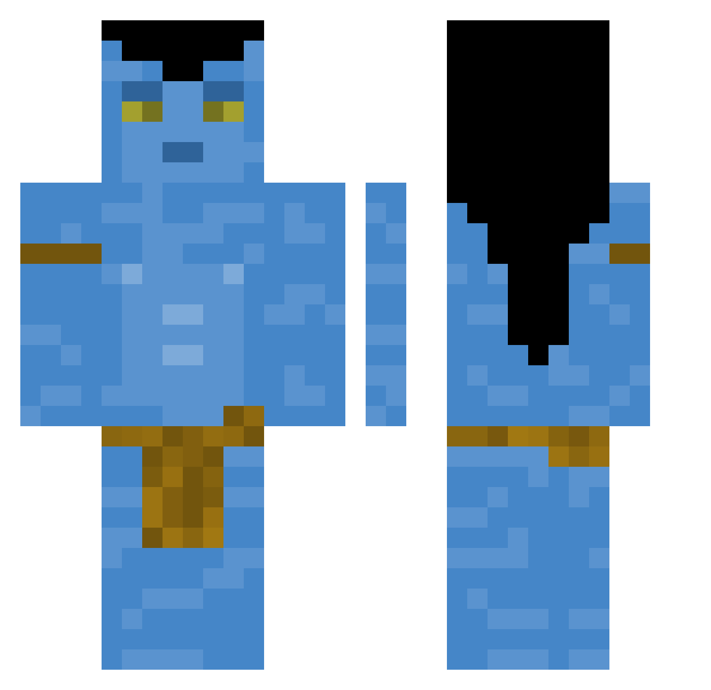 Sulldaddi Minecraft skin, front and back view