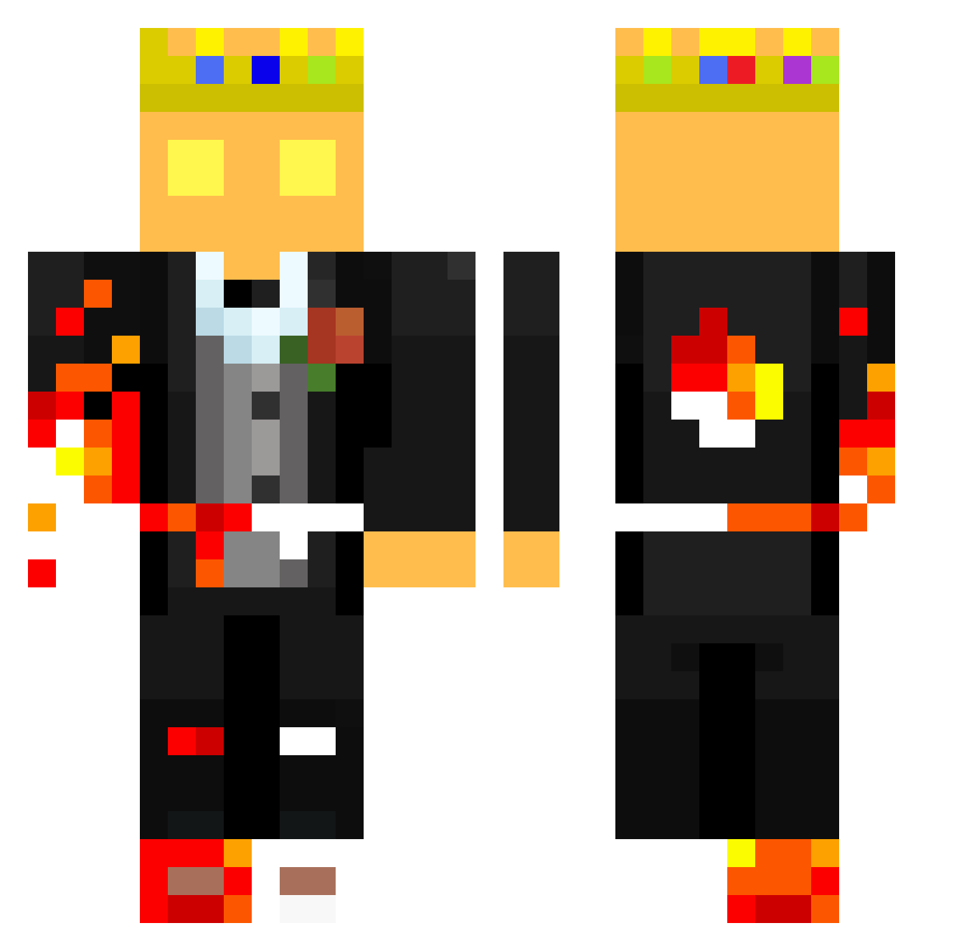 Tempasiian Minecraft skin, front and back view