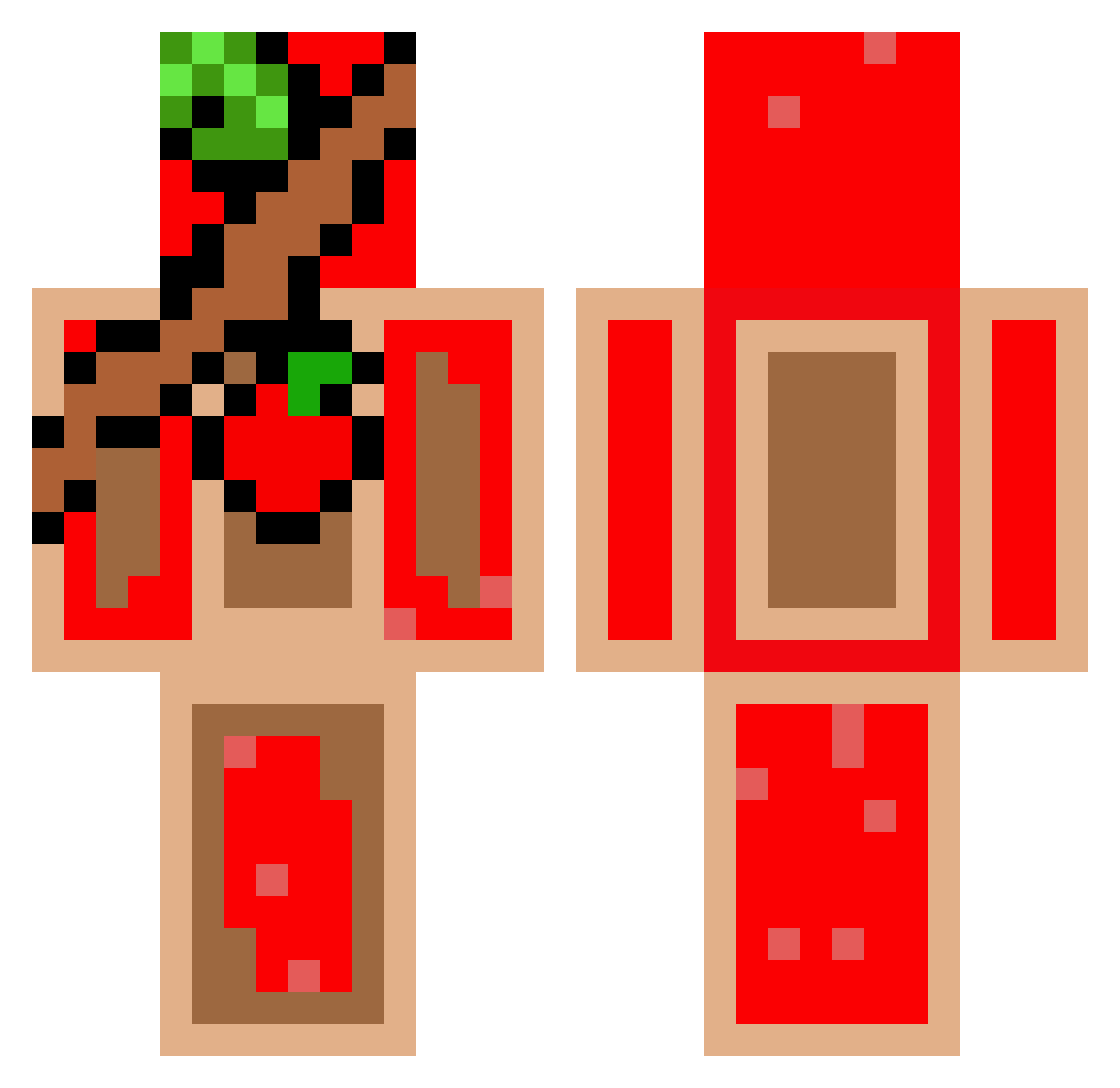 avsf Minecraft skin, front and back view
