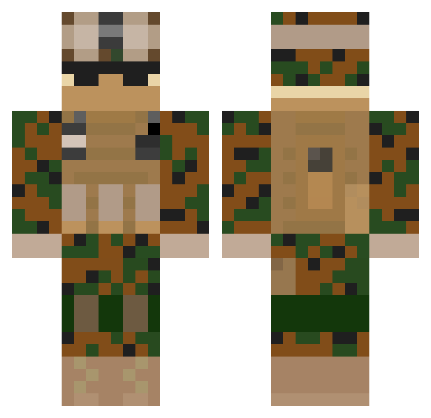 imacreeper37 Minecraft skin, front and back view