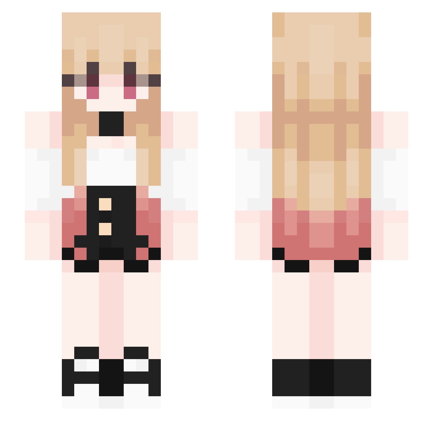 XxMatchalattexX Minecraft skin, front and back view