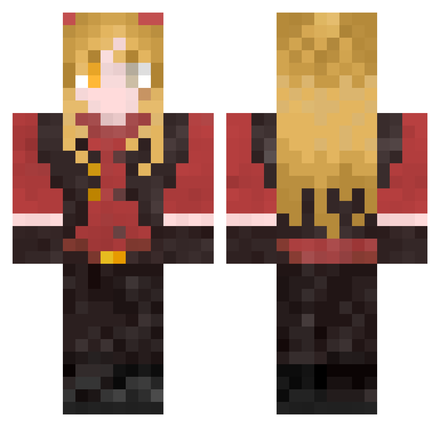 TongYue_ Minecraft skin, front and back view