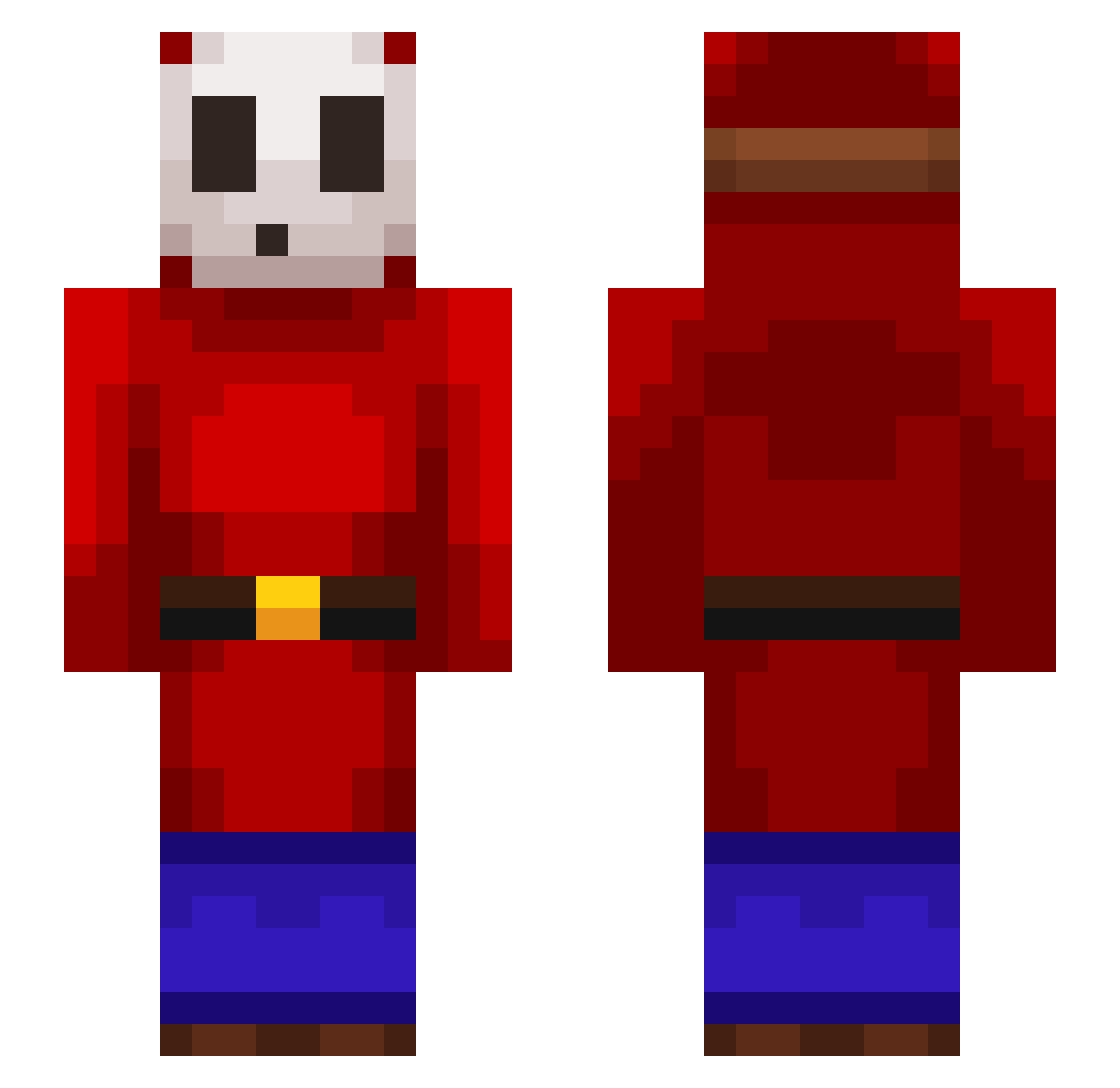 07Emxl Minecraft skin, front and back view