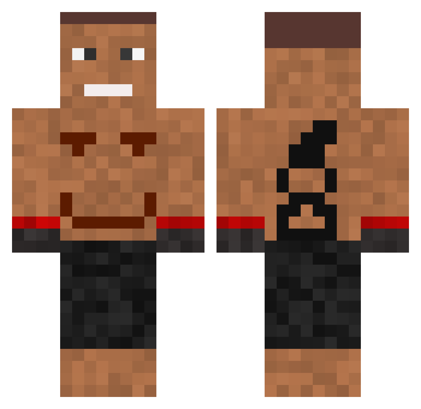 Young_Xizol Minecraft skin, front and back view