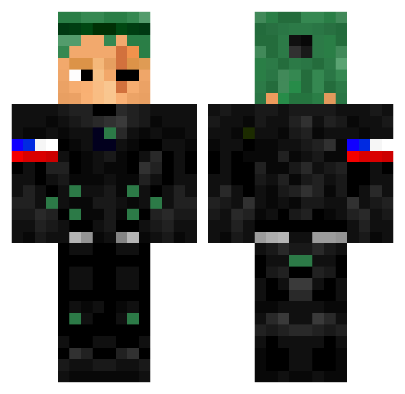 Str3id3rzZ Minecraft skin, front and back view