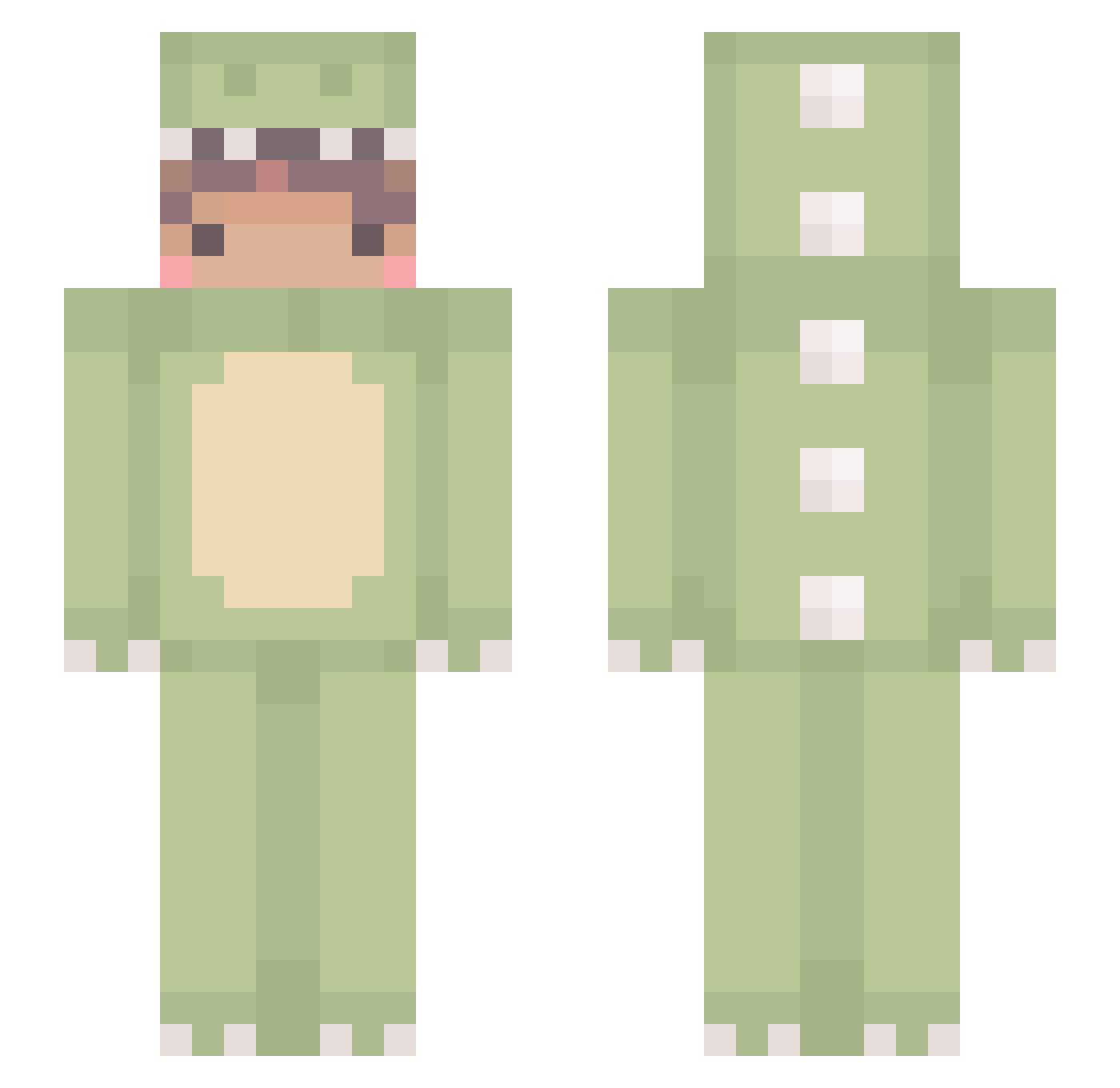 mango_dango Minecraft skin, front and back view