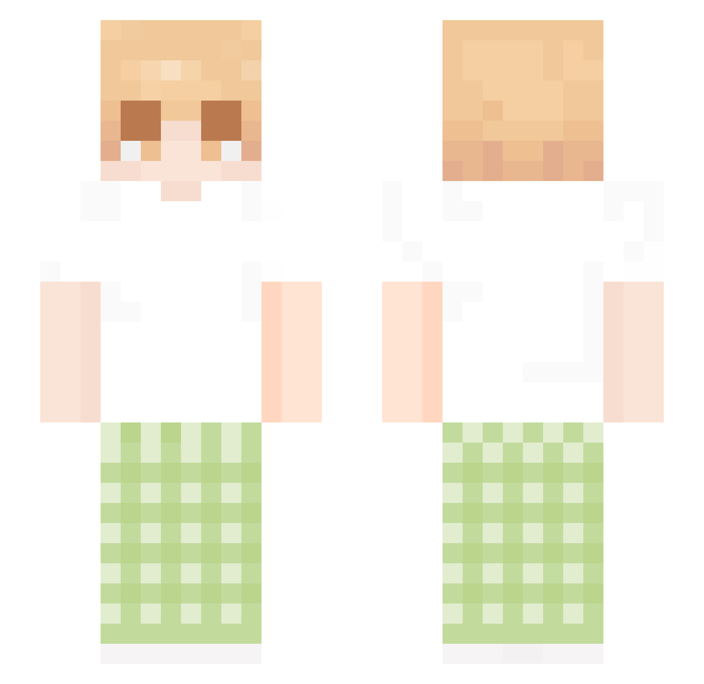 ConOwen Minecraft skin, front and back view