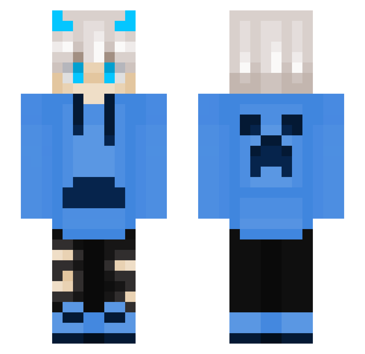__itaMM__ Minecraft skin, front and back view