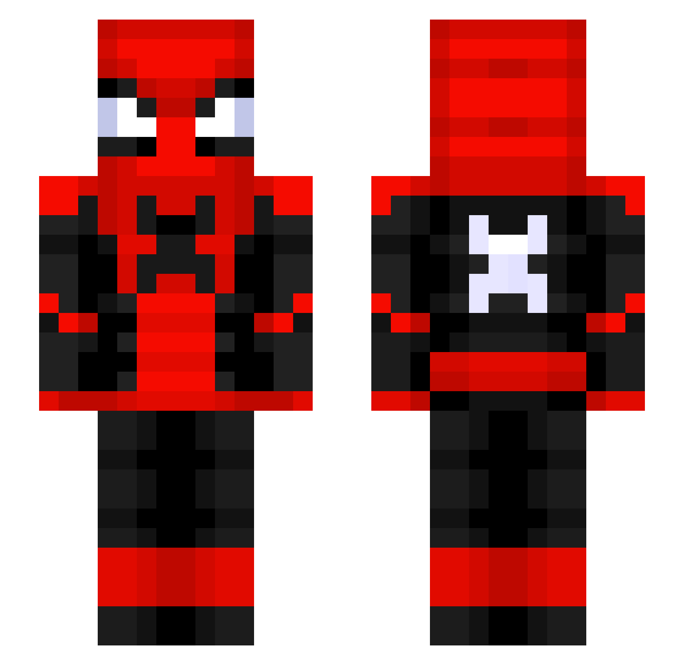 Kev911 Minecraft skin, front and back view