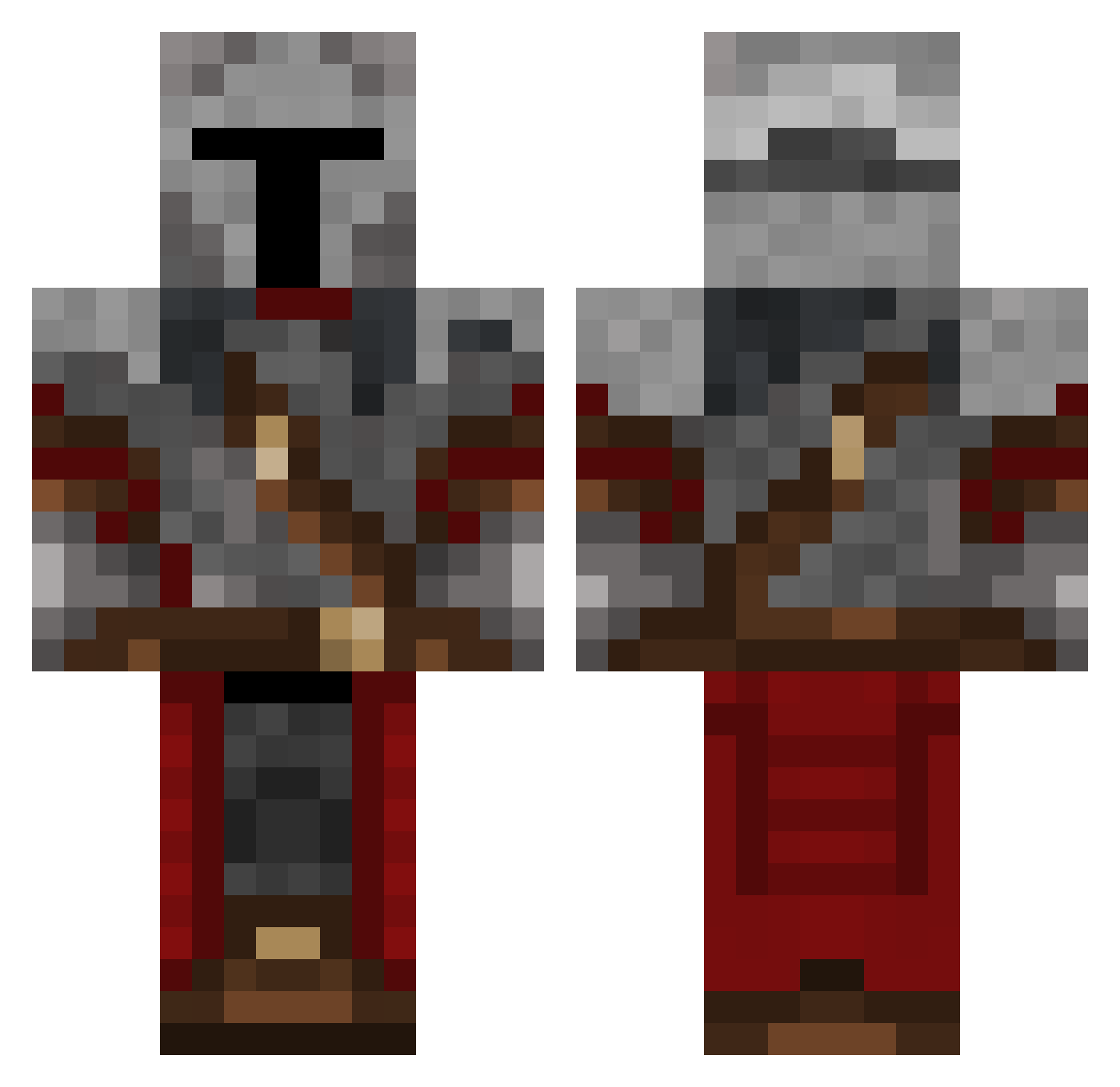 kkaacu Minecraft skin, front and back view