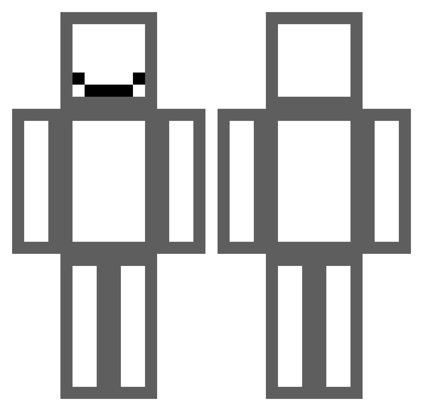 ThunderRaptor57 Minecraft skin, front and back view
