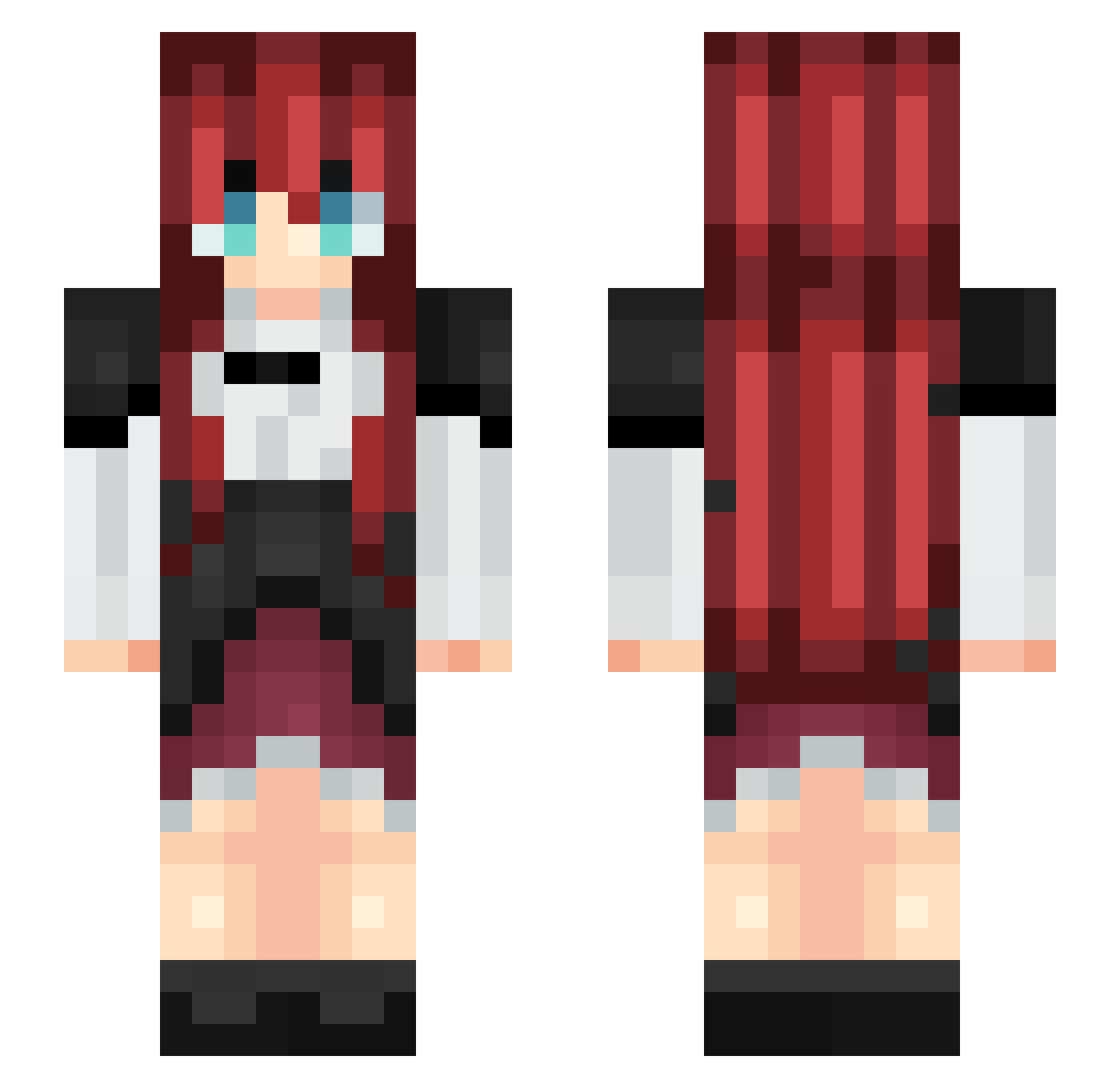 GurashiMc Minecraft skin, front and back view